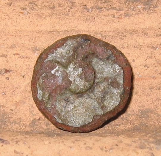 bronzen keltische munt, bodemvondsten metaaldetectot