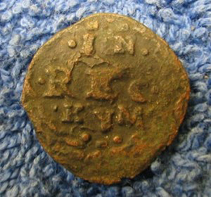 Duit Reckheim 1617, copy duit Utrecht. Bodemvondsten van munten, duiten site jozefherman.nl