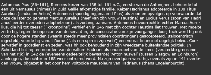 nederlandse uitleg Antonius Pius